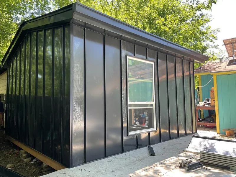 Black standing seam metal wall panels for Metal Roof Installation in Bedford Heights