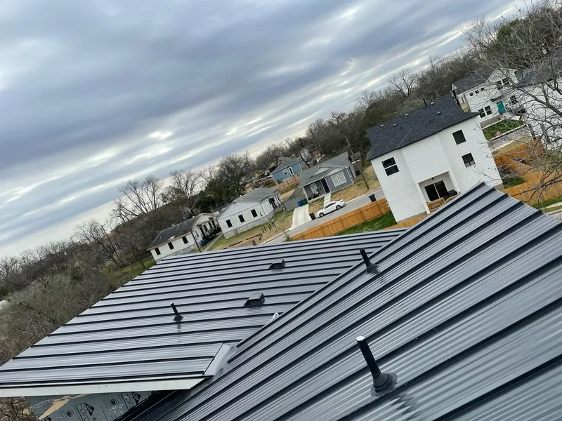 Standing seam metal roof panels with vents for Skylight Repair in Bedford Heights